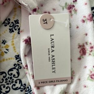 Laura Ashley Pink and White Floral Pajama Set